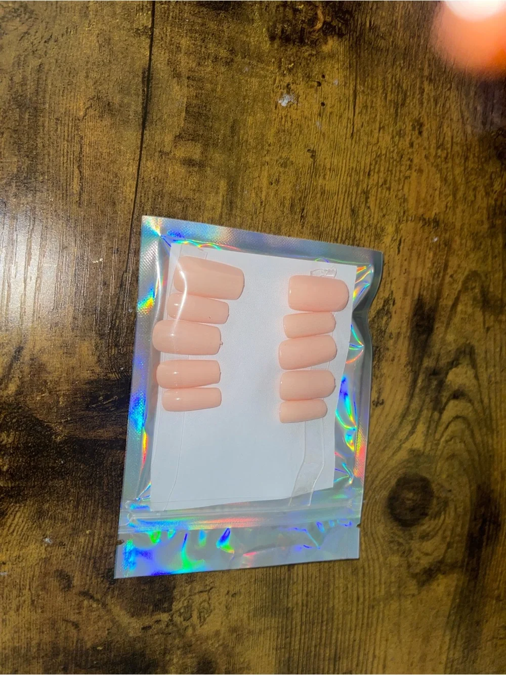 Peach Press-On Nail Set - Neutral Peach Artificial Nails